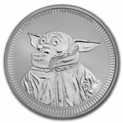2023年 (新品) ニウエ「スターウオーズ・ベイビーヨーダ」純銀 1オンス 銀貨