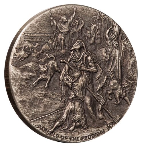 2023 (New) Biblical Series Parable of the Prodigal Son Silver 2 oz Antique Coin - Image 4