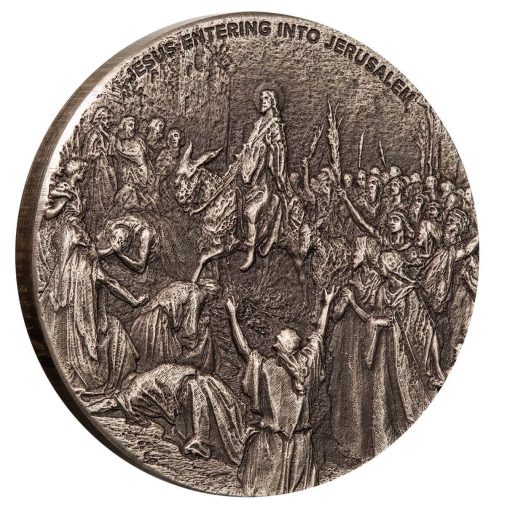 2023 (New) Biblical Series Jesus Entering into Jerusalem Silver 2 oz Antique Coin - Image 4