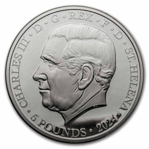 2024 (New) St. Helena Faerie Queene Redcrosse And The Dragon Silver 5 oz Proof Coin - Image 3