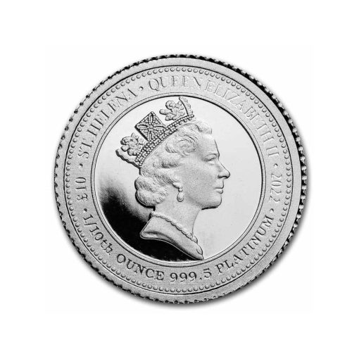 2022 (New) St Helena Queen's Virtues Truth Platinum 1/10 oz Coin - Image 2