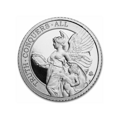 2022 (New) St Helena Queen's Virtues Truth Platinum 1/10 oz Coin
