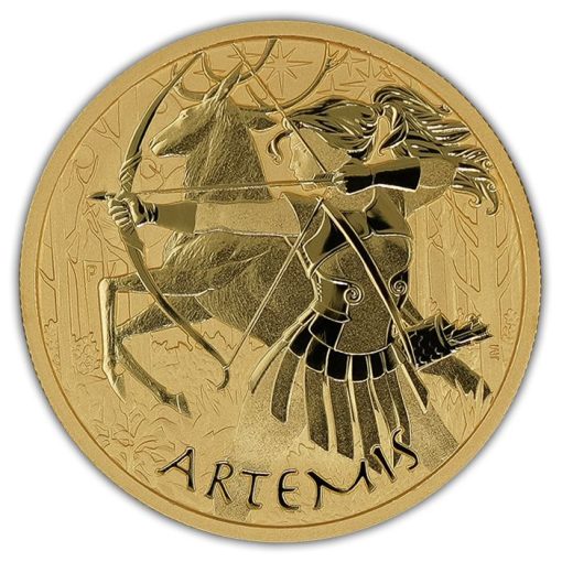 2023 (New) Tuvalu Gods of Olympus Artemis Gold 1 oz Coin