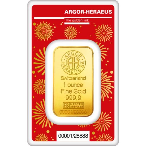 2024 (New) Argor Heraeus Lunar Year of the Dragon Gold 1 oz Bar - Image 2