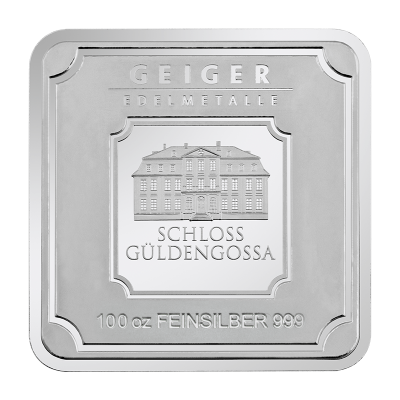 (New) Geiger Silver 100 oz Square Minted Bar
