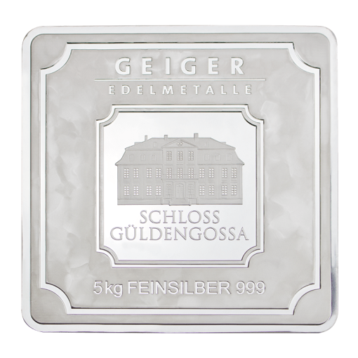 (New) Geiger Silver 5 Kilogram Square Minted Bar