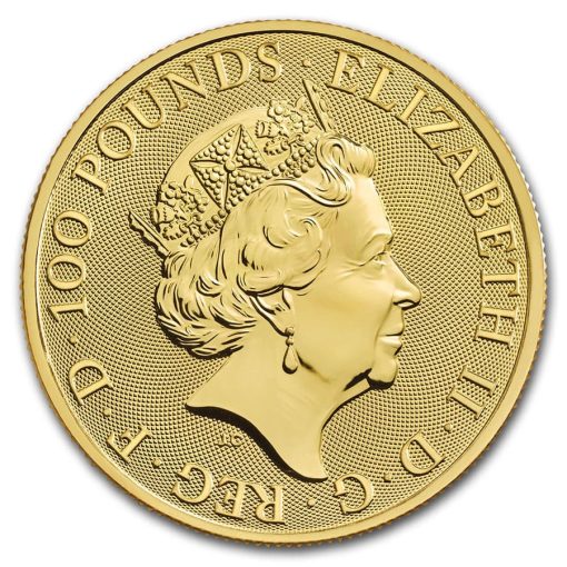 2020年 (新品) イギリス「クィーンズ ビースト・ホワイトホース 白馬」純金 1オンス 金貨 - 画像 (2)