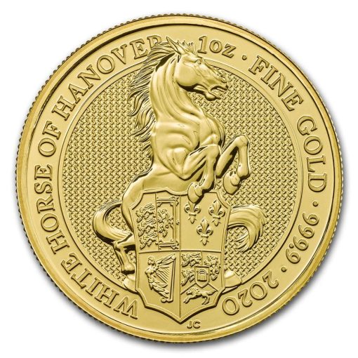 2020年 (新品) イギリス「クィーンズ ビースト・ホワイトホース 白馬」純金 1オンス 金貨