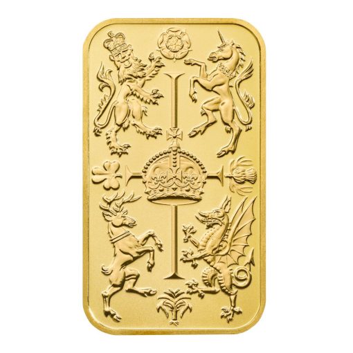 【3 Day Ship】(New) England The Royal Mint Royal Celebration Gold 1 oz Bar