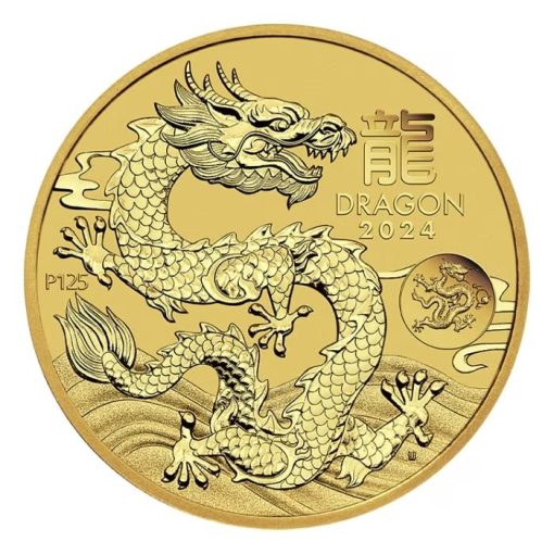 2024年 (新品) オーストラリア「干支 十二支・辰年 龍年」「龍・ドラゴン」純金 1オンス 金貨