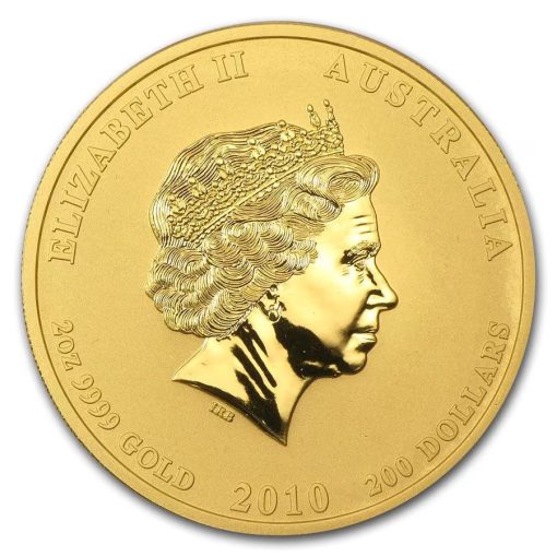 2010年 (新品) オーストラリア「干支 十二支・寅年 虎年」純金 2オンス 金貨 - 画像 (2)