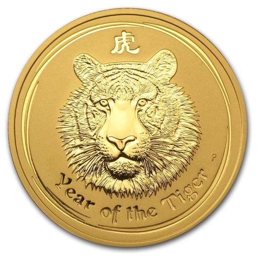 2010年 (新品) オーストラリア「干支 十二支・寅年 虎年」純金 2オンス 金貨