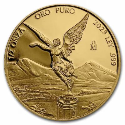 2023年 (新品) メキシコ「リベルタッド」純金 1/2オンス プルーフ 金貨