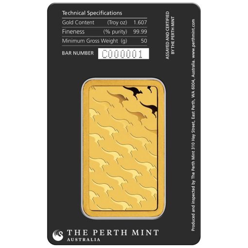 (新品) オーストラリア パースミント 純金 50グラム バー - 画像 (2)
