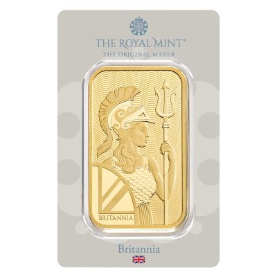 (新品) イギリス「ブリタニア」純金 100グラム バー