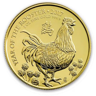 2017 (New) Great Britain Year of the Rooster Gold 1 oz Coin