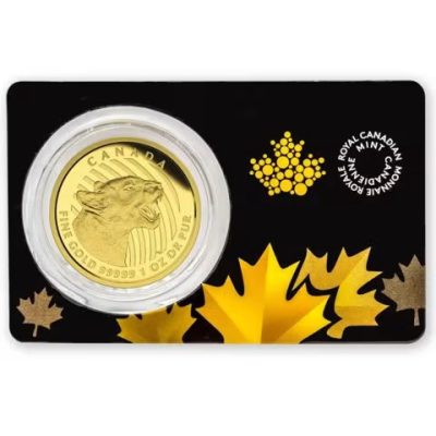 2015年 (新品) カナダ「クーガー」純金 1オンス 金貨