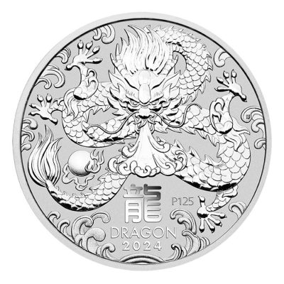 2024 (New) Australian Year of the Dragon Lunar Silver 1 Kilogram Coin