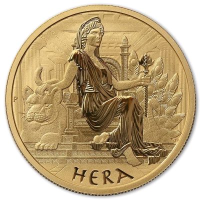 2022年 (新品) ツバル「オリンポスの神々・ヘラ」純金 1オンス 金貨