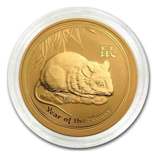 2008年 (新品) オーストラリア「干支 十二支・子年 鼠年」純金 1オンス 金貨 - 画像 (3)