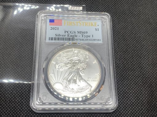 2021 (New) American Eagle Walking Liberty Silver 1 oz Coin PCGS MS70 (FirstStrike)【Type 1】#5035