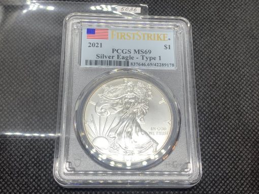 2021 (New) American Eagle Walking Liberty Silver 1 oz Coin PCGS MS70 (FirstStrike)【Type 1】#5036