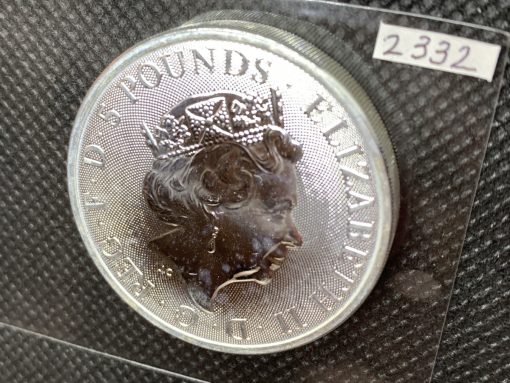 SOLD 2021 (New) Great Britain Queens Beast Completer £5 Silver 2 oz Coin #2332 - Image 4