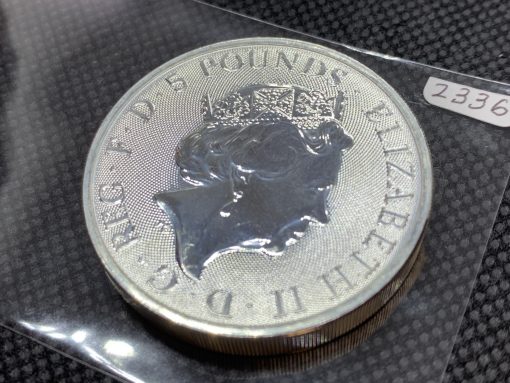 SOLD 2021 (New) Great Britain Queens Beast Completer £5 Silver 2 oz Coin #2336 - Image 4