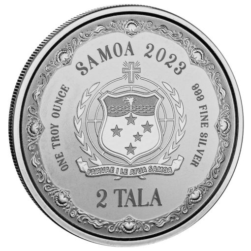 2023 (New) Samoa Pacific Mermaid Mother & Daughter Silver 1 oz Coin - Image 4