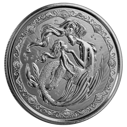 2023 (New) Samoa Pacific Mermaid Mother & Daughter Silver 1 oz Coin - Image 3