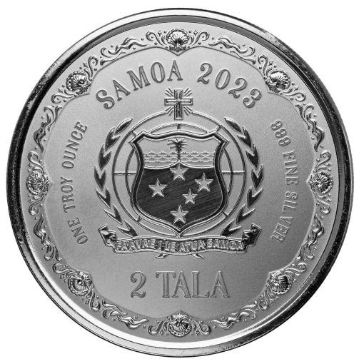2023 (New) Samoa Pacific Mermaid Mother & Daughter Silver 1 oz Coin - Image 2