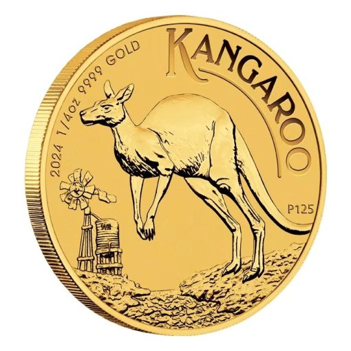 2024 (New) Australia Kangaroo Gold 1/4 oz Coin - Image 3