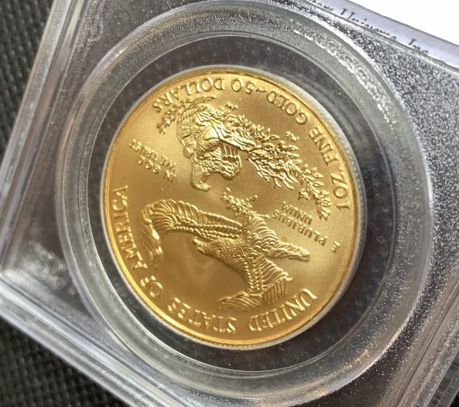 2005年 (新品) アメリカ「イーグル」純金 1オンス 金貨 PCGS MS69 (ファーストストライク) #8412 - 画像 (4)