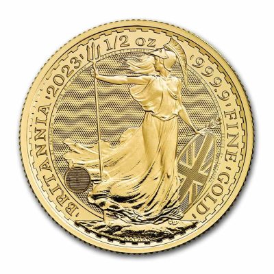 【3日以内に発送】2023年 (新品) イギリス「ブリタニア」純金 1/2オンス 金貨 (エリザベス２世)