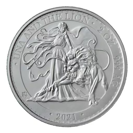 2021 (New) St. Helena Una and the Lion Silver 2 oz Coin