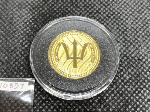 2017 (New) Barbados Trident Gold 1/5oz Coin #10857
