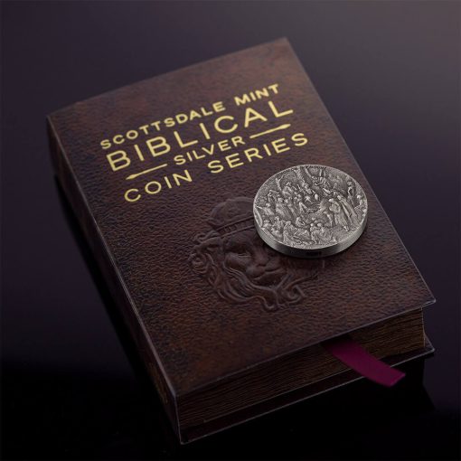2023 (New) Bible Series The Sermon on the Mount Silver 2 oz Antique Coin - Image 5