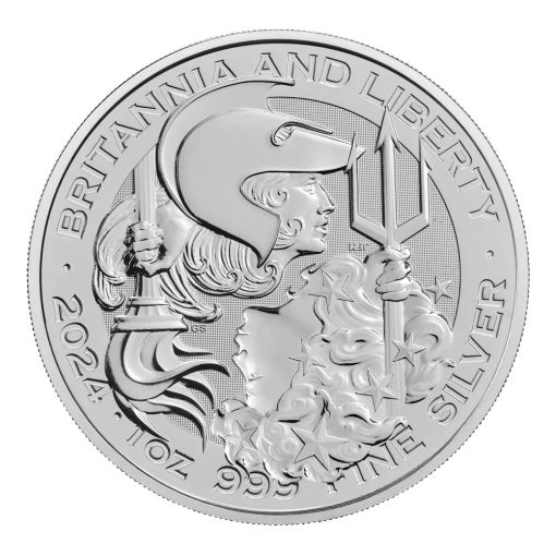 2024 (New) England Britannia and Lady Liberty Silver 1 oz Coin
