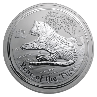 2010年 (新品) オーストラリア「干支 十二支・ 寅年 虎年」純銀 1キロ 銀貨