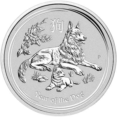 【3日以内に発送】2018年 (新品) オーストラリア「干支 十二支・ 戌年 犬年」純銀 1キロ 銀貨