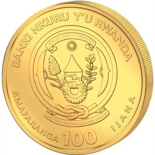 2023 (New) Rwanda African Nile Crocodile Gold 1 oz Coin - Image 2