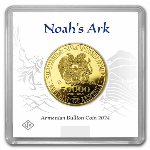 2024年 (新品) アルメニア「ノアの箱舟」純金 1オンス 金貨 - 画像 (4)