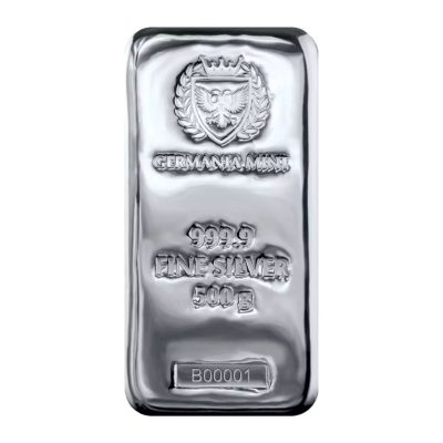 (新品) ポーランド ゲルマニア 純銀 500グラム キャスト バー