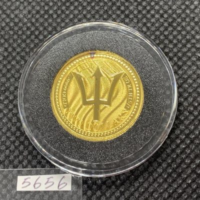 2017 (新品) バルバドス「三つ叉のほこ・トライデント」純金 1/5オンス 金貨 #5656