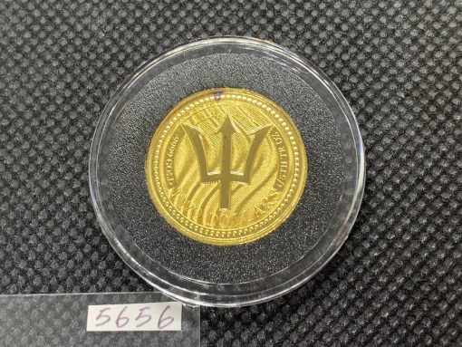 2017 (New) Barbados Trident Gold 1/5oz Coin #5656