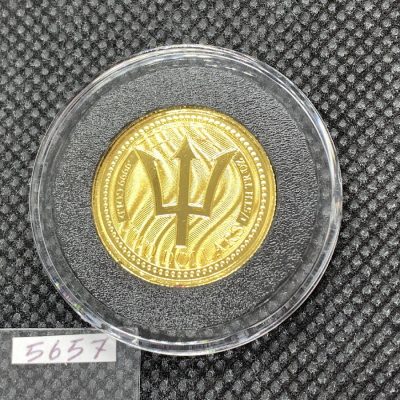 2017 (新品) バルバドス「三つ叉のほこ・トライデント」純金 1/5オンス 金貨 #5657