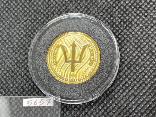 2017 (新品) バルバドス「三つ叉のほこ・トライデント」純金 1/5オンス 金貨 #5657