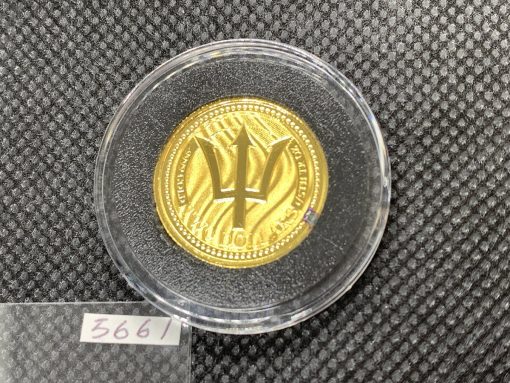 2017 (New) Barbados Trident Gold 1/5oz Coin #5661