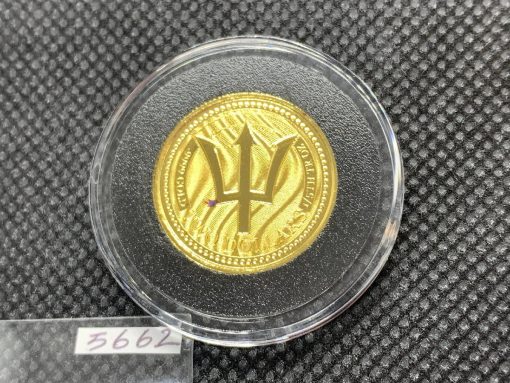 2017 (New) Barbados Trident Gold 1/5oz Coin #5662
