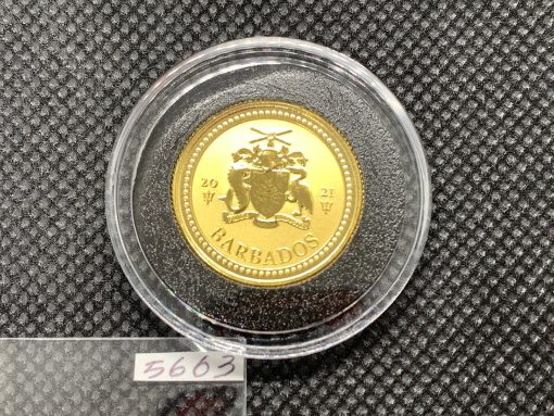 2017 (New) Barbados Trident Gold 1/5oz Coin #5663 - Image 2